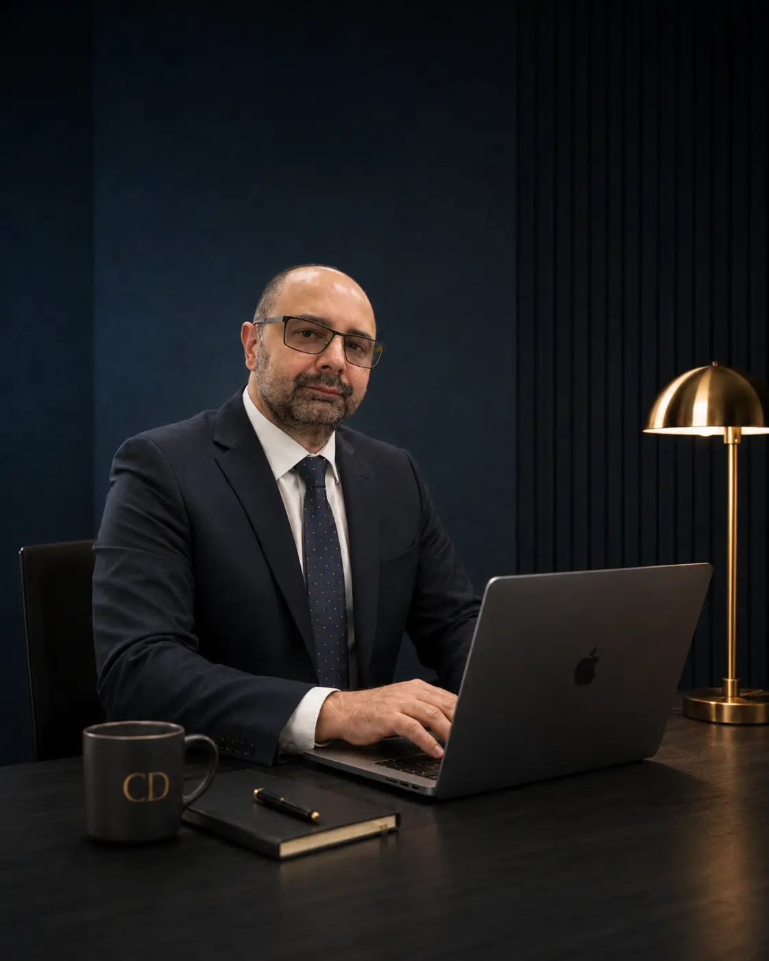 Paolo Mirabella, Digital Creator e Web & Digital Marketing Specialist, al lavoro alla scrivania del suo studio