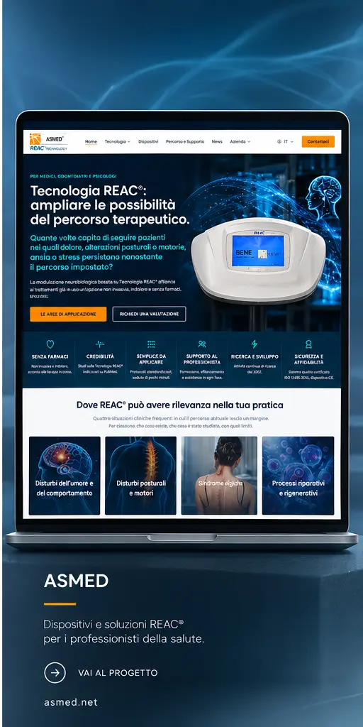 ASMED: dispositivi e soluzioni REAC per i professionisti della salute. Vai al sito asmed.net